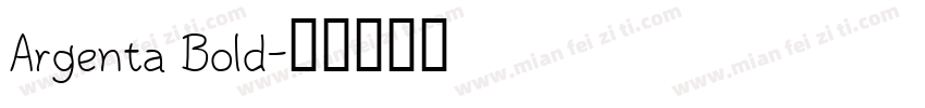 Argenta Bold字体转换